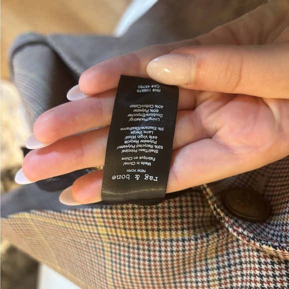 NWOT Rag & Bone Margot Checked Blazer - Picture 9 of 10